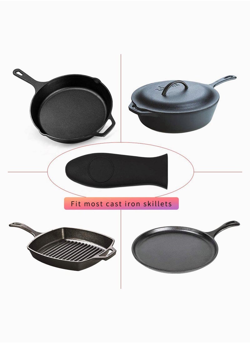 Generic Silicone Hot Handle Holder, Silicone Handle Holder, Assist Pan Holder for Cast Iron Skillets and Traditional Pots, Cast Iron Pot Woks, Frying Pans, Griddles, Skillets, Oven   Black  - Image 5