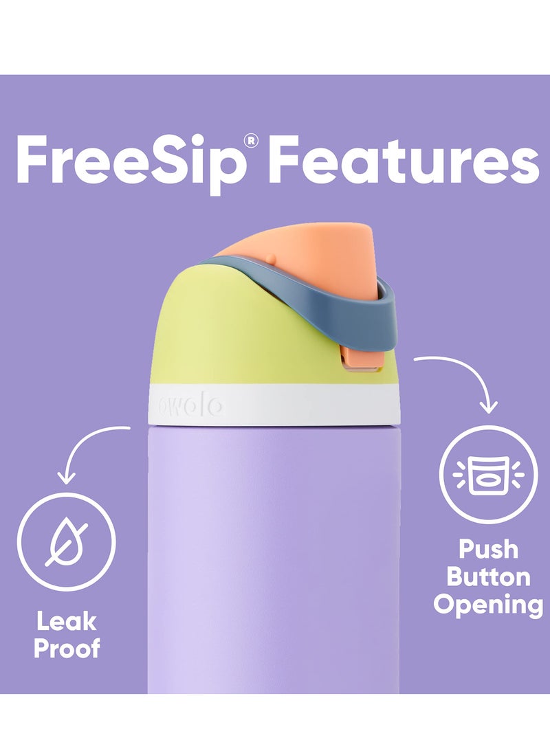 Owala Owala FreeSip Insulated Stainless Steel Water Bottle with Straw, BPA-Free Sports Water Bottle, Great for Travel, 32 Oz, Very, Very Dark  - Image 4