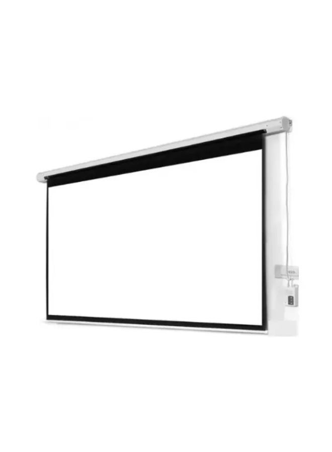 Windon Electric Motorized Projector Screen with Wired & Wireless Remote Control, 180 × 180 cm, Matte White Surface, Wall & Ceiling Mountable, Metal Housing, White - Image 3