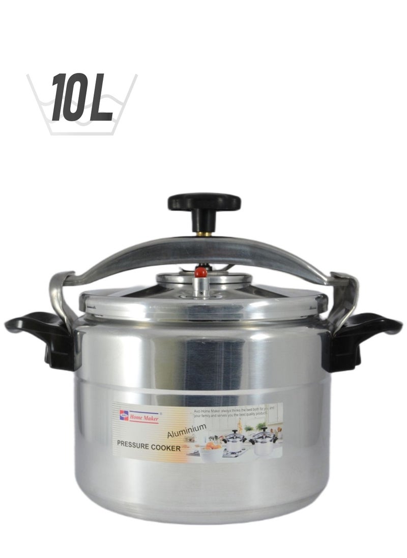 Homemaker Aluminium Pressure Cooker 26cm - 10 Liter Capacity - Silver  - Image 1