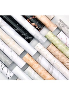 ZCM-HAPPY Marble Pattern Self-Adhesive Waterproof and Oil-Proof Wall Sticker Wallpaper Suitable for Kitchen Bathroom 500x60cm  - Image 3