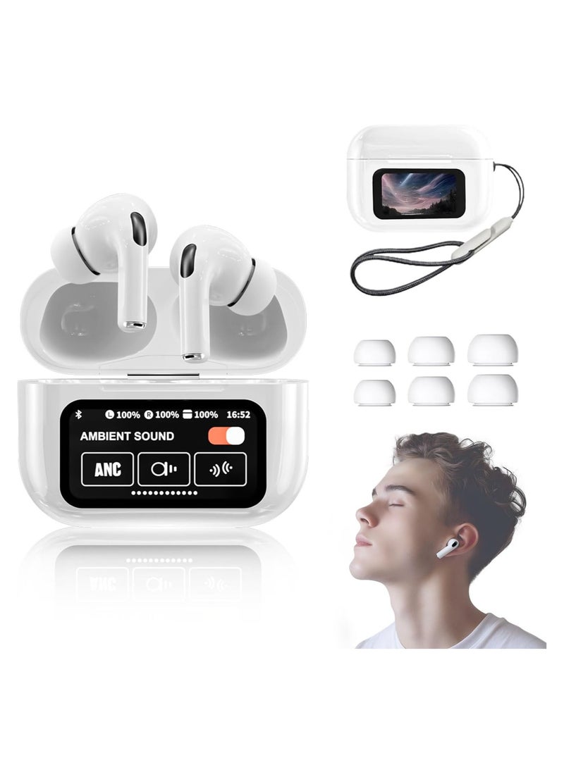 A9 PRO شاشة تعمل باللمس Anc سماعة أذن لاسلكية Tws إلغاء الضوضاء سماعة أذن بلوتوث 5.4 HiFi جودة سماعة رأس