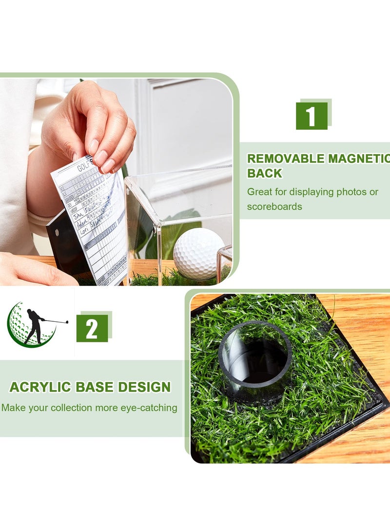 SYOSI Golf Ball Display Case, Clear Acrylic Memorabilia Stand Cube Holder, Clear Display Box Square Display Holder Stand for Baseball Golf Ball Volleyball Enthusiasts Collectibles - Image 4