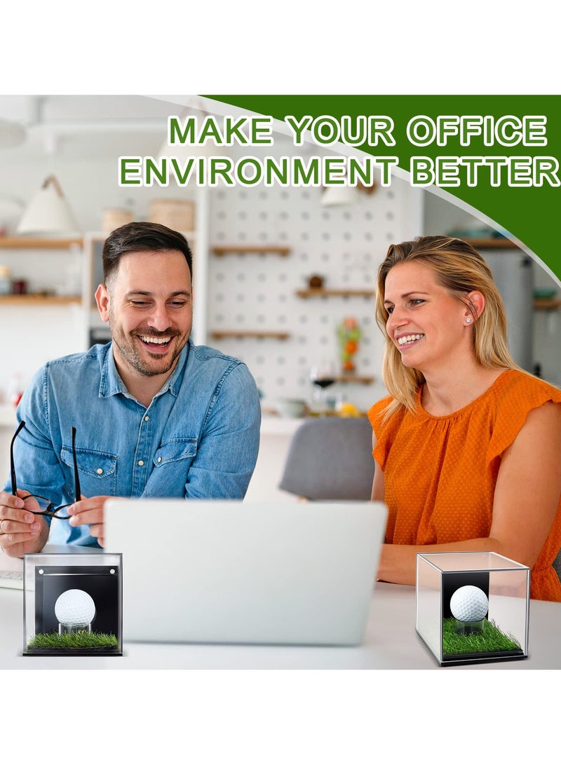 SYOSI Golf Ball Display Case, Clear Acrylic Memorabilia Stand Cube Holder, Clear Display Box Square Display Holder Stand for Baseball Golf Ball Volleyball Enthusiasts Collectibles - Image 5