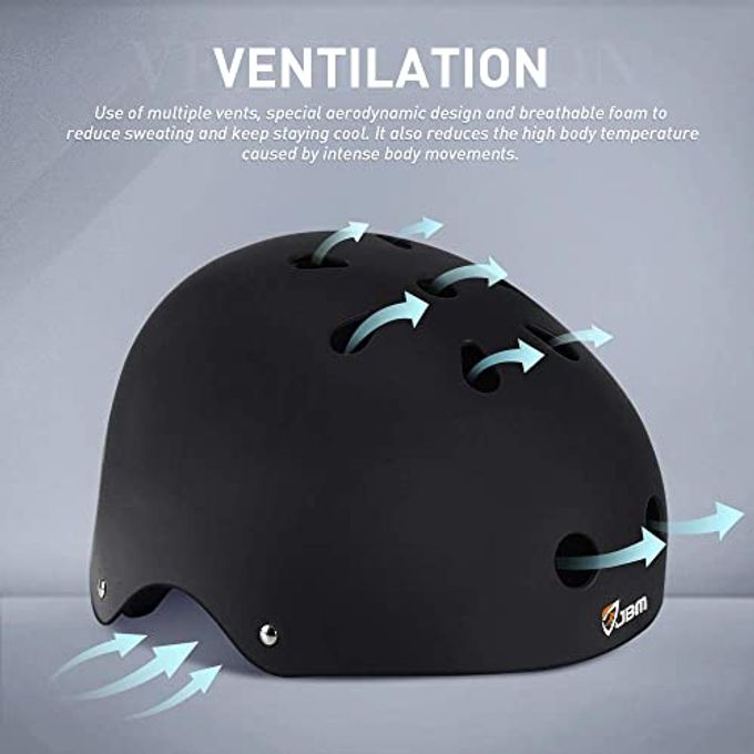 JBM Adult & Youth Skating Protective Gear Set, Skateboard Helmet, Knee Pads and Elbow Pads with Wrist Guards Set for Inline Roller Skating, Scootering, Skateboarding - Image 3