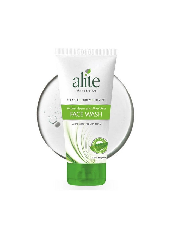 Alite Unisex Neem and Aloe Vera Face Wash (Pack of 3,70g Each) - Enriched with Vitamin E| Helps in Remove Acne & Make Skin Glowing & Nourished |Soap-Free & Gentle on Skin - Image 2