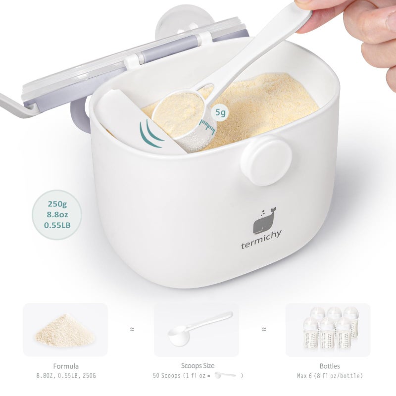 Termichy Baby Formula Dispenser, Portable Formula Dispenser Container with Scoop and Carry Handle for Travel Outdoor Activities for Baby Infant, 500ml - Image 2