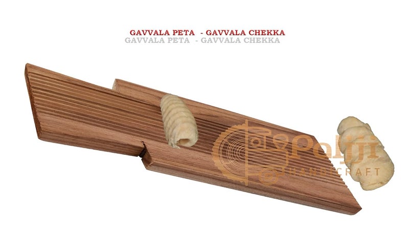 Paljji Handicrafts Wooden Kitchen Tool or Mould for GarijeluKajjikayalu and Gavvalu Sweet Maker Board Gavvalu Chekka - Image 2
