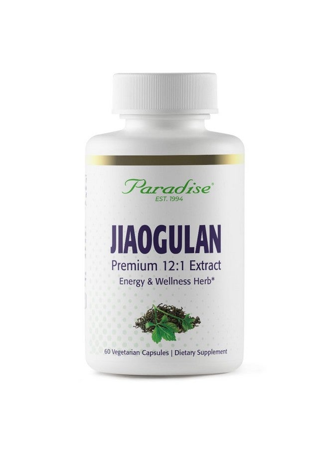 Paradise Herbs Jiaogulan, Vital Energy Adaptogen, Active Whole Spectrum, Super Potent, Ultra Pure, Vegan, Non GMO, Gluten Free 60 Vegetarian Capsules - Image 1