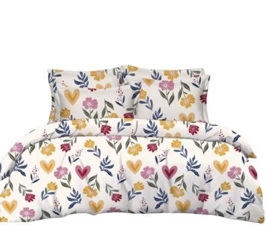Shverira Style Pure Cotton Bedsheet for Double Bed 280 TC Queen Size Bedsheet with 2 Pillow Covers Size 90 90  - Image 1