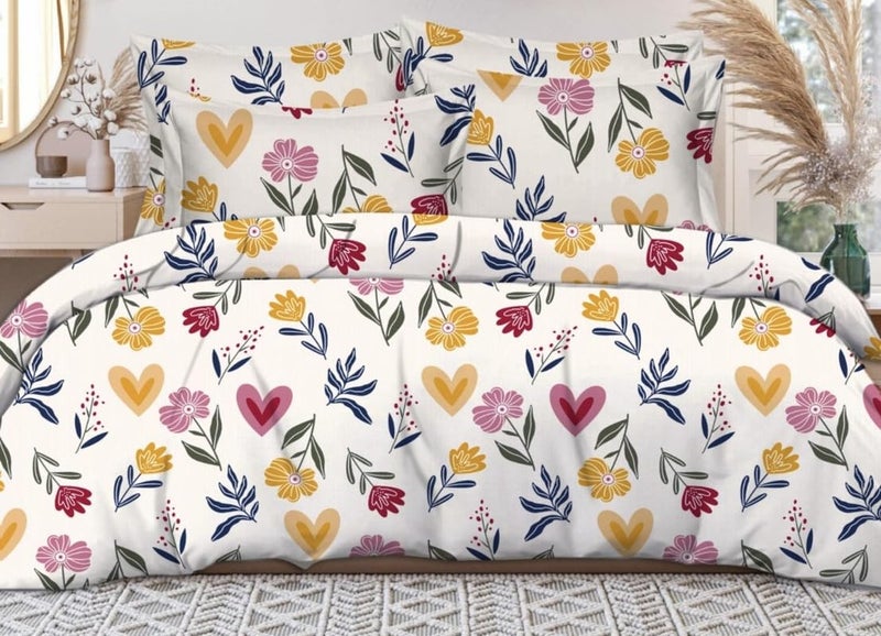 Shverira Style Pure Cotton Bedsheet for Double Bed 280 TC Queen Size Bedsheet with 2 Pillow Covers Size 90 90  - Image 2