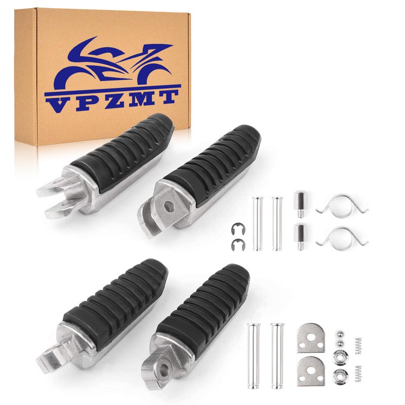 VPZMT Front Foot Pegs for suzuki 19992012 GSX1300R GSX1300 Hayabusa 20082012 GSX650F 20022008 GSX1400 VStrom 650 1000 DL650 DL1000 All Years SuzukiFront