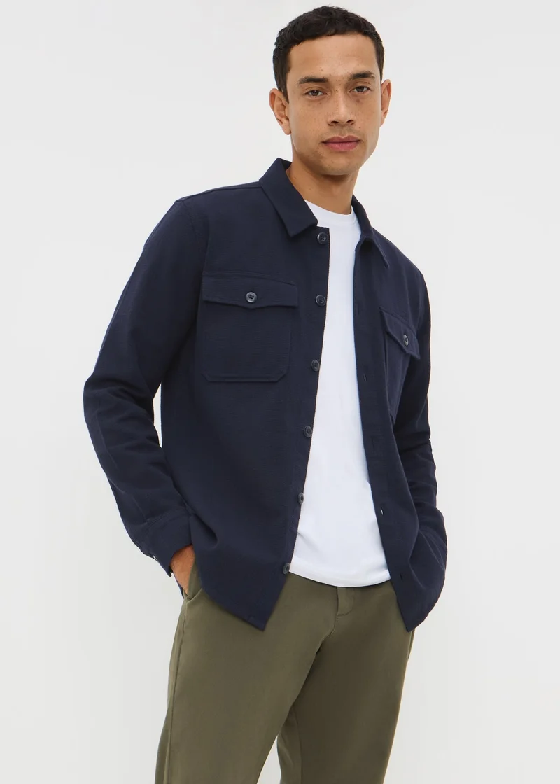 Matalan Navy Textured Shacket