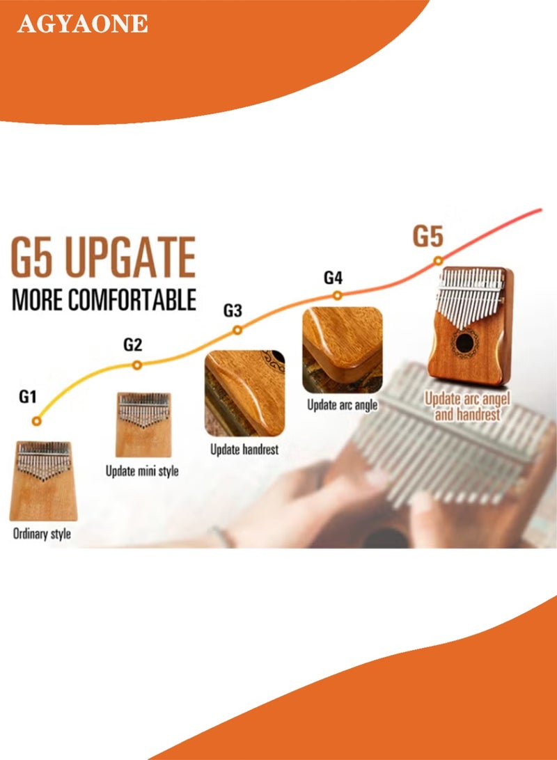 أجياون 21 مفتاح بيانو كاليمبا بيانو الإبهام، بيانو الإبهام القياسي التقليدي، هدية مثالية - Image 4