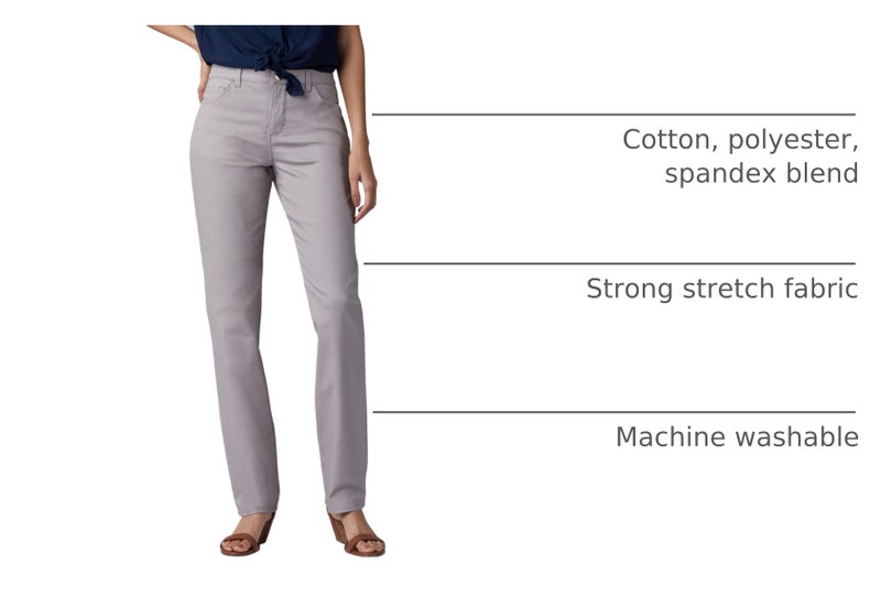 Lee Women's Instantly Slims Classic Relaxed Fit Monroe Straight Leg Jean, Palisade, 12 Long - Image 2