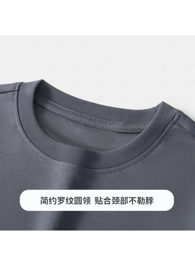 Mqdmini Kids Long Sleeve T-Shirt Boys Girls T-Shirt 50S Liquid Ammonia Double-Sided Cotton Soft Bottoming Top - Image 3