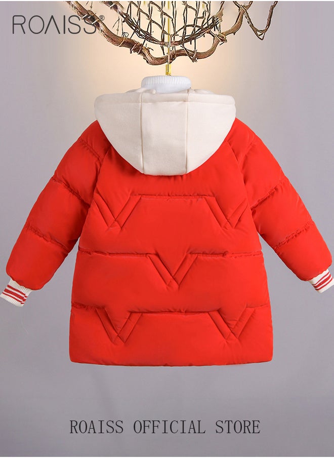 roaiss - Children'S Coat New Year Girls Jacket Hoodie Overcoat Baby Girl Fleece Jacket Children'S Snowsuit - Image 1