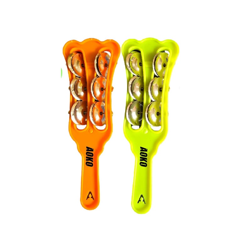 AOKO بهكتى - زوج من كارتال/خارتال جرس اليد | آلة إيقاع هندية تقليدية للبهاجان، كيرتان والموسيقى الشعبية (عبوة من 6) - Image 5