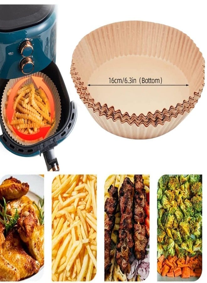 JAY EMPIRE Air Fryer Paper [100 Pieces], JAY EMPIRE Disposable Paper Liners Round Parchment Pad Non-Stick Silicone Papers Oil Resistant for Air Fryer - Image 5