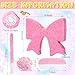 Hungdao Pink Bow Piata for Girl Birthday Party Pinatas Party Decorative Bowtie Piata with Wooden Stick Blindfold Confetti Set Pink Coquette Birthday Baby School Wedding SuppliesClassic Bow - Image 4