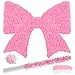 Hungdao Pink Bow Piata for Girl Birthday Party Pinatas Party Decorative Bowtie Piata with Wooden Stick Blindfold Confetti Set Pink Coquette Birthday Baby School Wedding SuppliesClassic Bow - Image 2