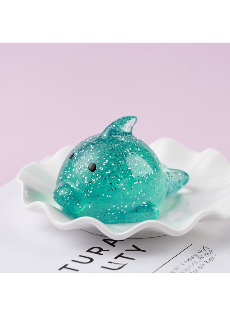 Generic 1 x 5 pcs Korean Bun Squishy Stress Balls Green Dolphin 1 
