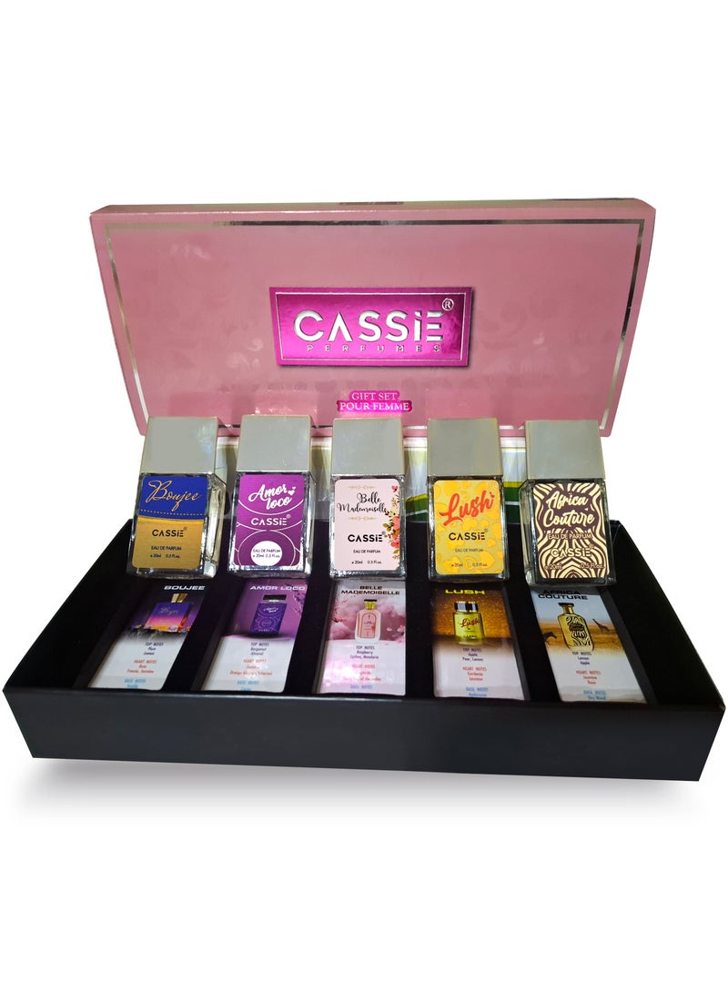 كاسي مجموعة هدايا من عطور للرجال والنساء، 10 قطع، 20 مل لكل منها من عطور CASSiE - Image 2