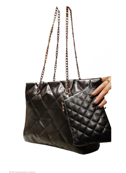 A classic women's bag made from high-quality materials, distinguished by a unique look.