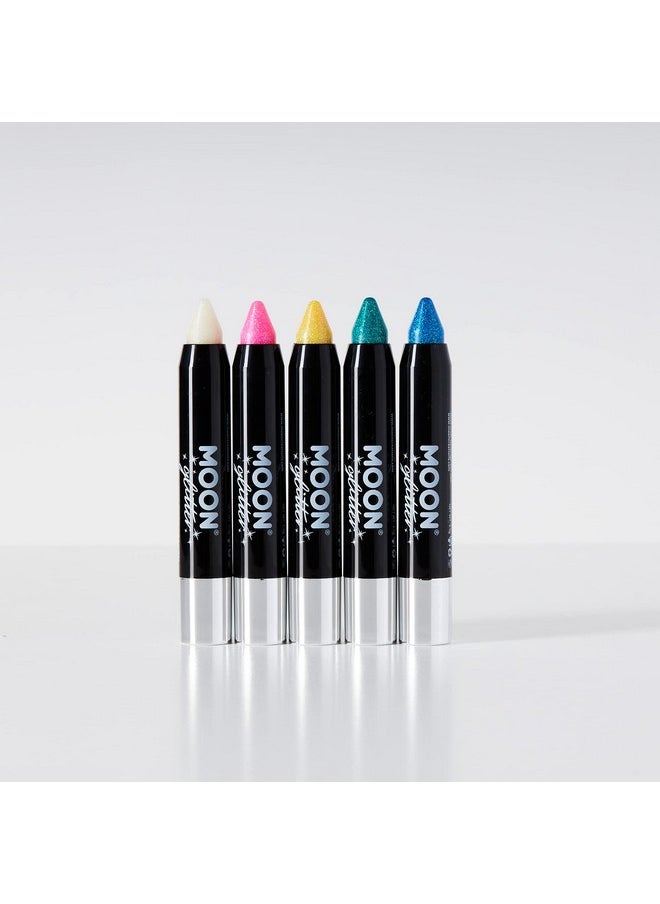 Moon Glitter - Iridescent Glitter Paint Stick/Body Crayon Makeup For The Face & Body By Moon Glitter 0.12Oz Set Of 5 - Image 1