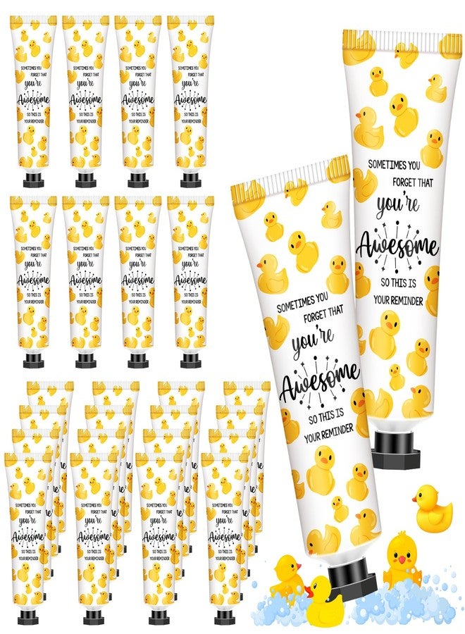 Dimsile 24 Pack Duck Gifts Positive Hand Cream Bulk for Coworker Team Employee Appreciation Women Party Favor Travel Size Mini Lotion Bulk Emotional Support Duck Goodie Bag Stuffer Gifts - Image 1