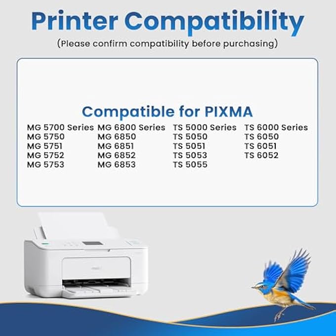 PRINTER CARTRIDGES COMPATIBLE WITH CANON TS5050 PRINTER CARTRIDGES CLI 571 FOR CANON TS5050 TS5000 TS5051 TS5053 TS5055 TS6050 TS6051 TS6052 MG5750 MG5751 MG5752 MG5753 MG5753 MG6800 MG6850 - Image 3