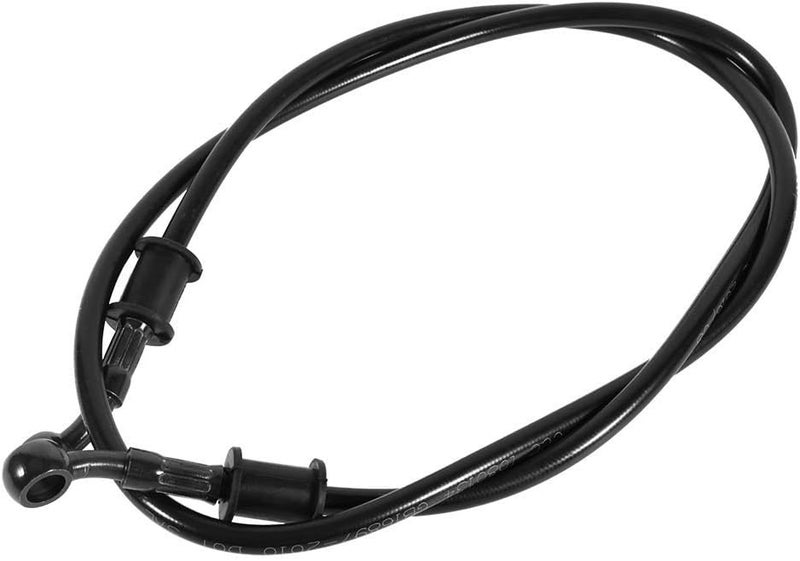 Ejoyous Universal Oil Hose Line Motorcycle Braided Steel Brake Clutch Oil Line Gas Fuel Line PVC Hose for Bikes Enduro Motocross Street Bikes Black (600 mm) - Image 1