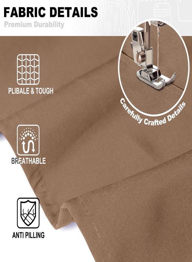 BeLuyi Chef Canvas Apron For Men Women,Cross Back Kitchen Bib Apron With 4 Pockets,For Cooking Hairstylist Work, Dark Brown, 26.8×29.5 in - Image 3