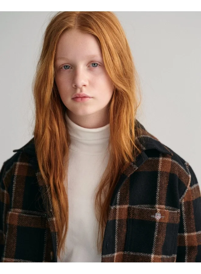 GANT Gant Teens Shield Checked Overshirt