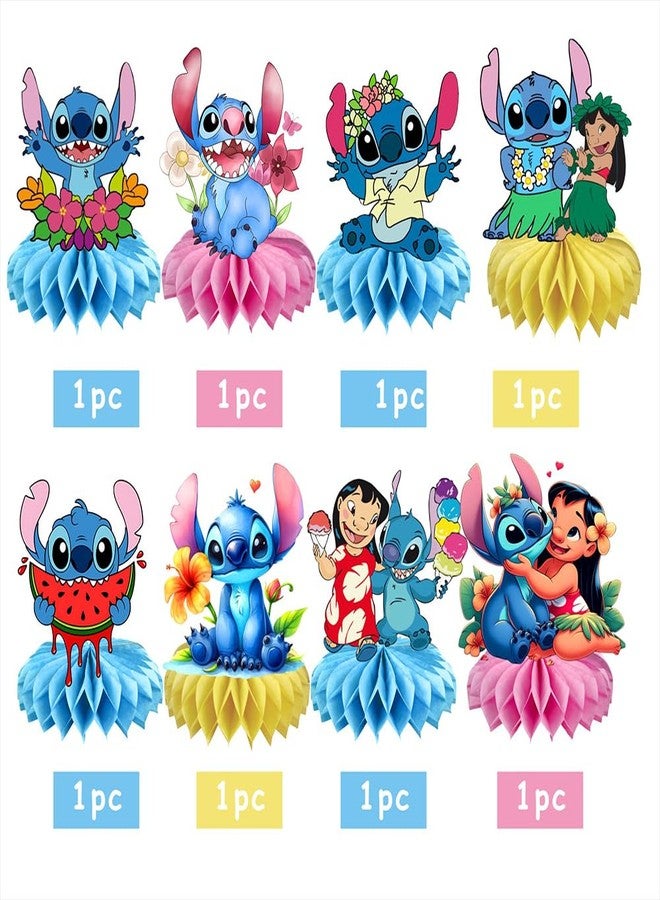 ARHAVI 8Pcs Stitch Table Centerpiece Double Side Design Birthday Party Supplies for Kids Party Table Decorations - Image 3