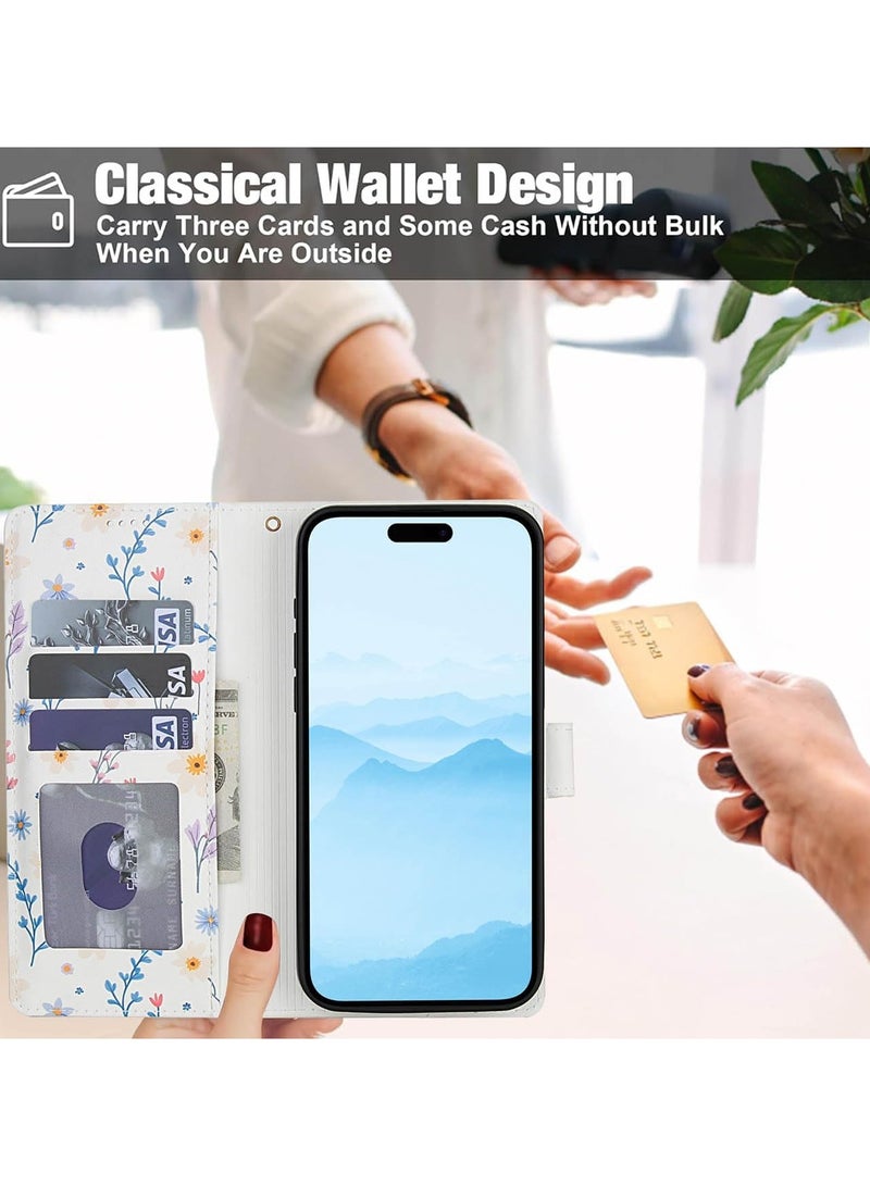 general Protective Case for Samsung Galaxy A16 4G/5G Floral Quilted PU Leather Wallet Flip Cover Magnetic Shockproof Case with Card Slot Stand - Image 2