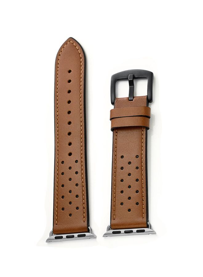 NIBEMINENT Replacement Band For Apple Watch Series 1/2/3/4 44 mm/42 mm Brown - Image 5