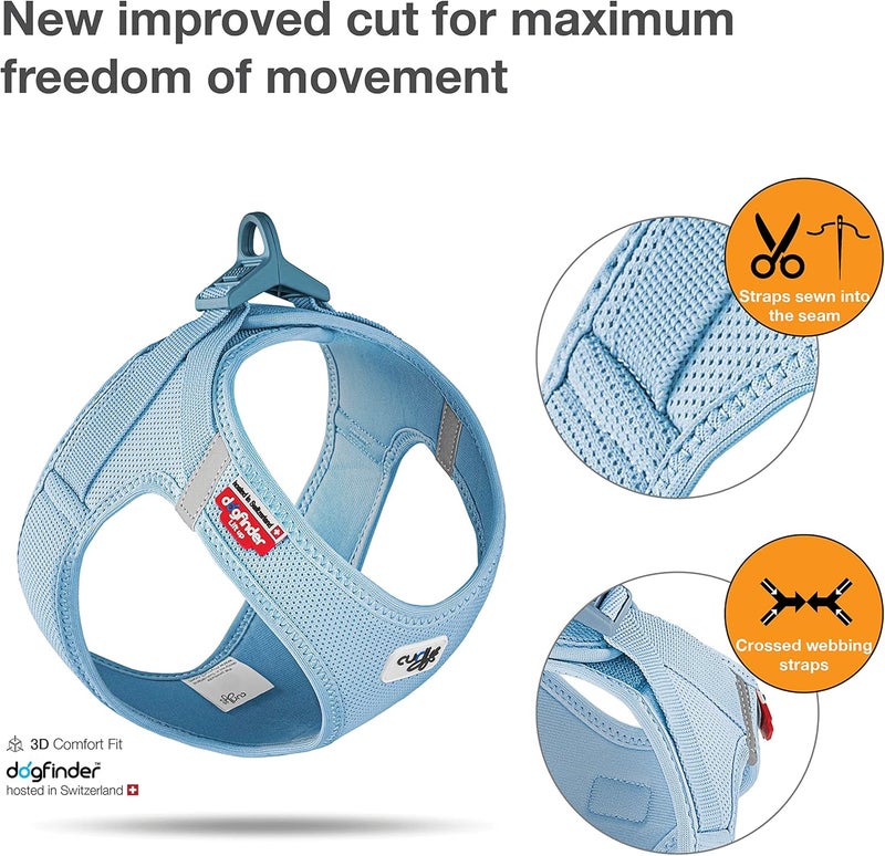 Curli Vest Harness Clasp Air-Mesh Skyblue 3XS - Image 2