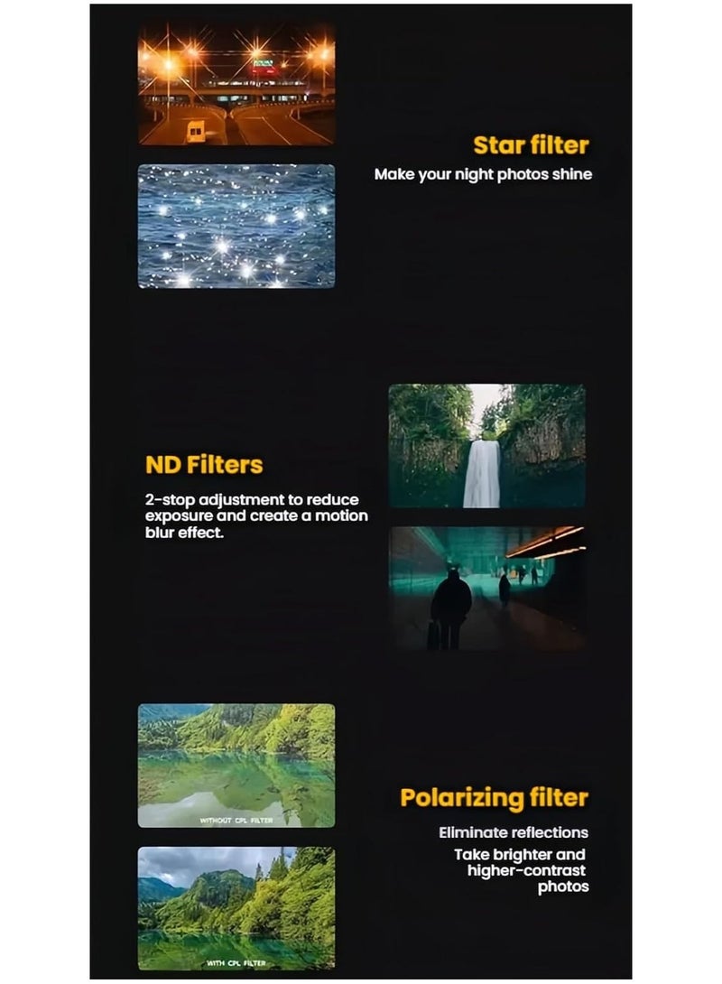 General Compatible Xiaomi 15 Ultra 5G Pro Photo Lens Holster Kit - Mountable Filter Accessory, Color Blocking Design, Wireless Charging Supported  - Image 4