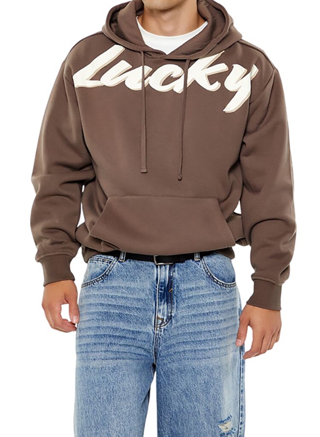 FOREVER 21 Lucky Horseshoe Graphic Hoodie - Image 1