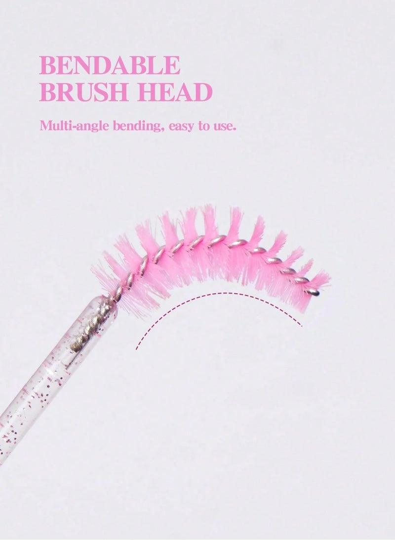 Shein 50 Pcs Colorful Mascara Wands with Crystal Handle – Disposable Brushes for Eyelash Extensions, Eyebrows, Makeup & Lip Care ( Color May Vary ) - Image 4