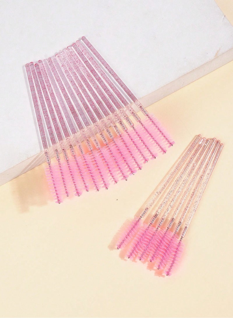 Shein 50 Pcs Colorful Mascara Wands with Crystal Handle – Disposable Brushes for Eyelash Extensions, Eyebrows, Makeup & Lip Care ( Color May Vary ) - Image 1
