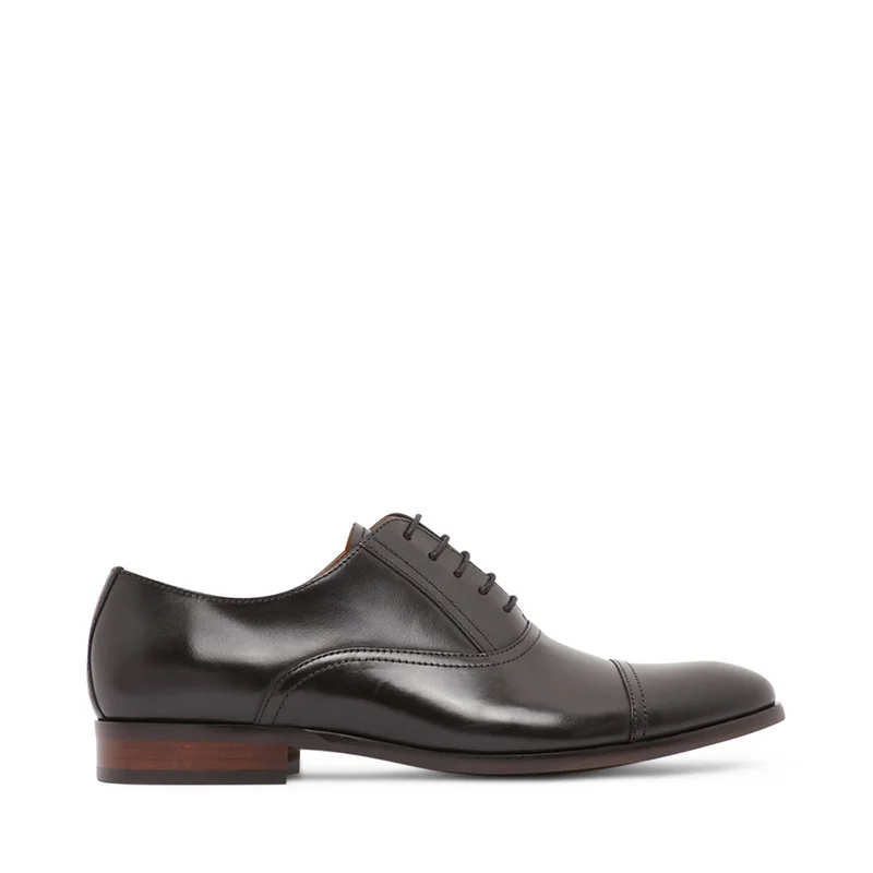 Steve Madden Herberttblack Herberttcp Black Leather Men's Lace-Up Shoes