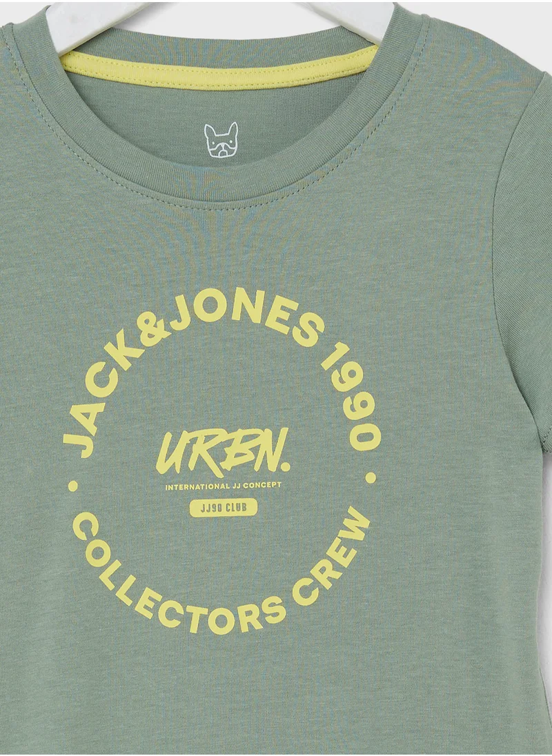 Jack & Jones Junior Kids Logo Crew Neck T-Shirts
