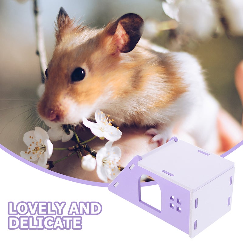 4 pcs Hideout House Small Animal Maze Hut Habitat Decor for Hamster - Image 2