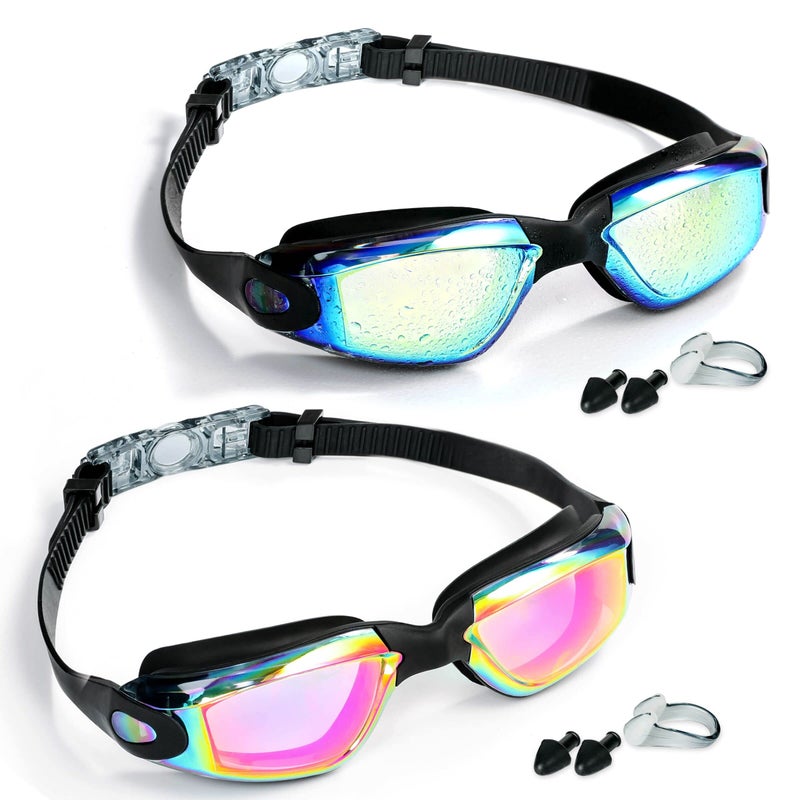 EWPJDK Swim Goggles - 2 Pack Swimming Goggles Anti Fog No Leaking For Adult Women Men - Image 1