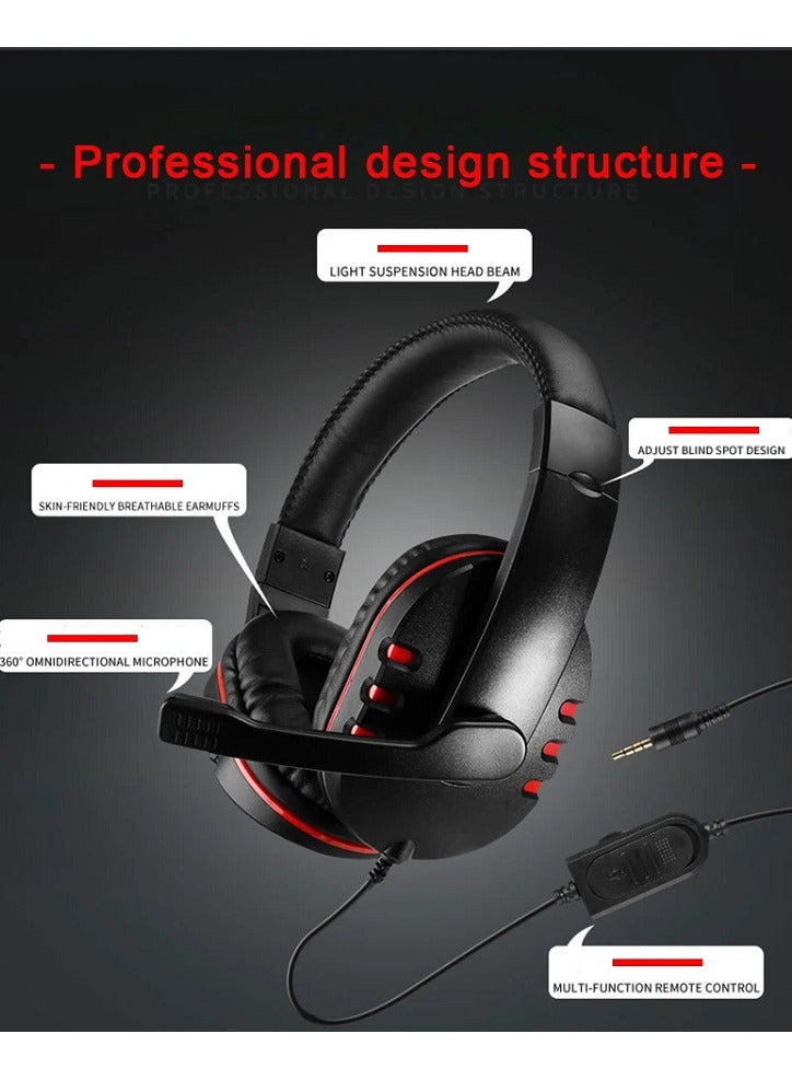 Gaming Headset, Universal Headset with Microphone for PS4/PS5/XOne/XSeries/NSwitch/PC - Image 4