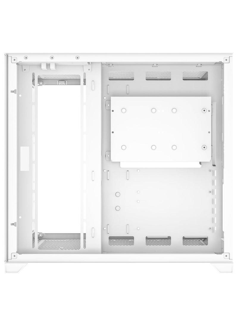 INFINIARC - Cube Flow XL Case with 6 RGB Fans, Premium Gaming PC Case with Stunning Illumination (White) - Image 1