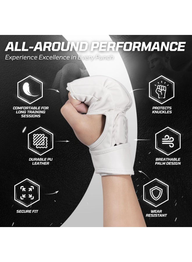 Boxing Gloves for Men & Women, Fingerless Open Palm Training Gloves for Kickboxing, Muay Thai, Grappling & Bag Work - Image 5