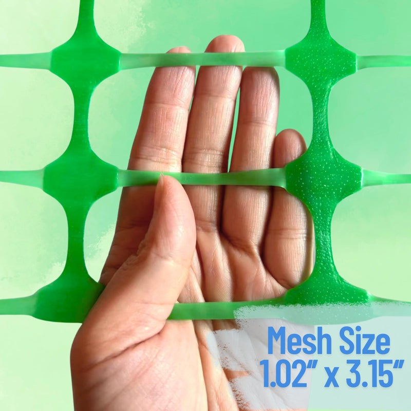 PotatoLife Plastic Fence Extra Strength with Stakes, 40'' x 100' Roll (Green, 40'' x 100') - Image 3